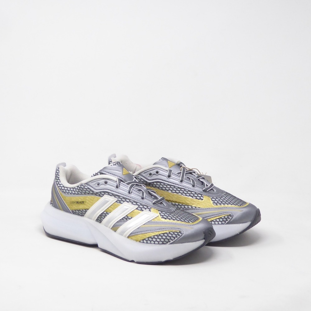 Adidas Lightblaze Glow Womens Sneakers Silver White Gold JP6324 Size 7